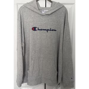 Champion Women's 2XL Mid-Weight Hooded Knit Pullover Hoodie Script Logo Jersey